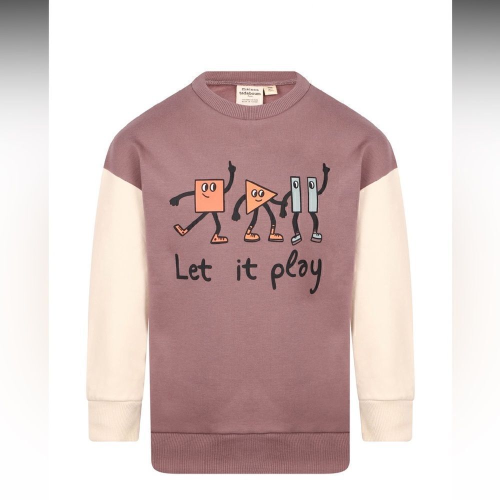 Maison Tadaboum Let It Play Raglan Sleeved Sweatshirt Size: 18 Mth